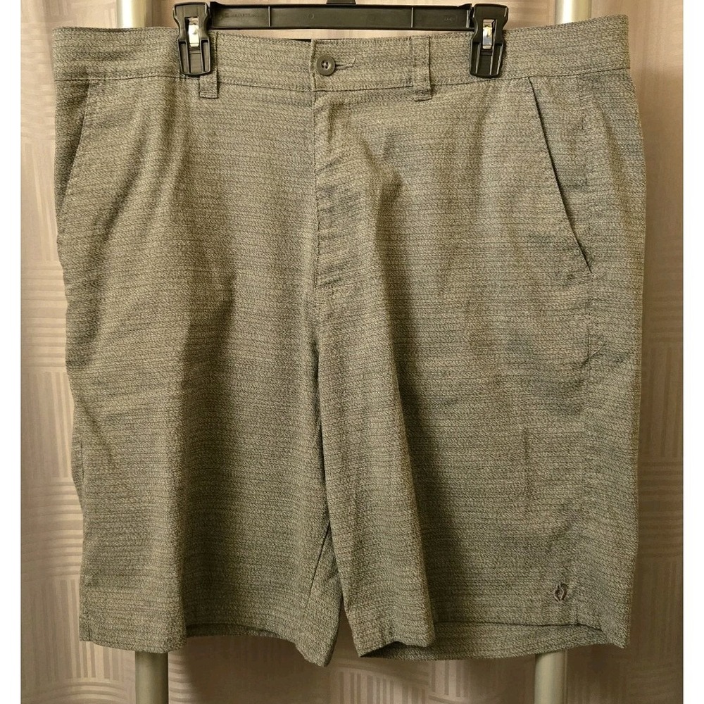 Hang Ten Mens Hybrid Dress Walking Shorts Size 40 Grey Stretch Casual